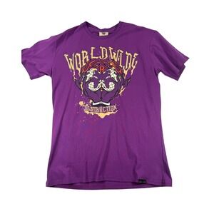 NWT Watson Men's 3X Purple World Wide Destruction Graphic T-Shirt Streetwear Tee